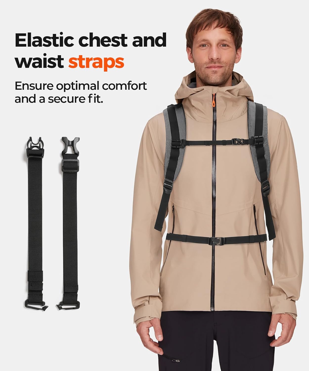 Lightweight Hiking Backpack, Camping Backpack 20L Small Backpacks Water Resistant Daypack for Women Men (Grey)