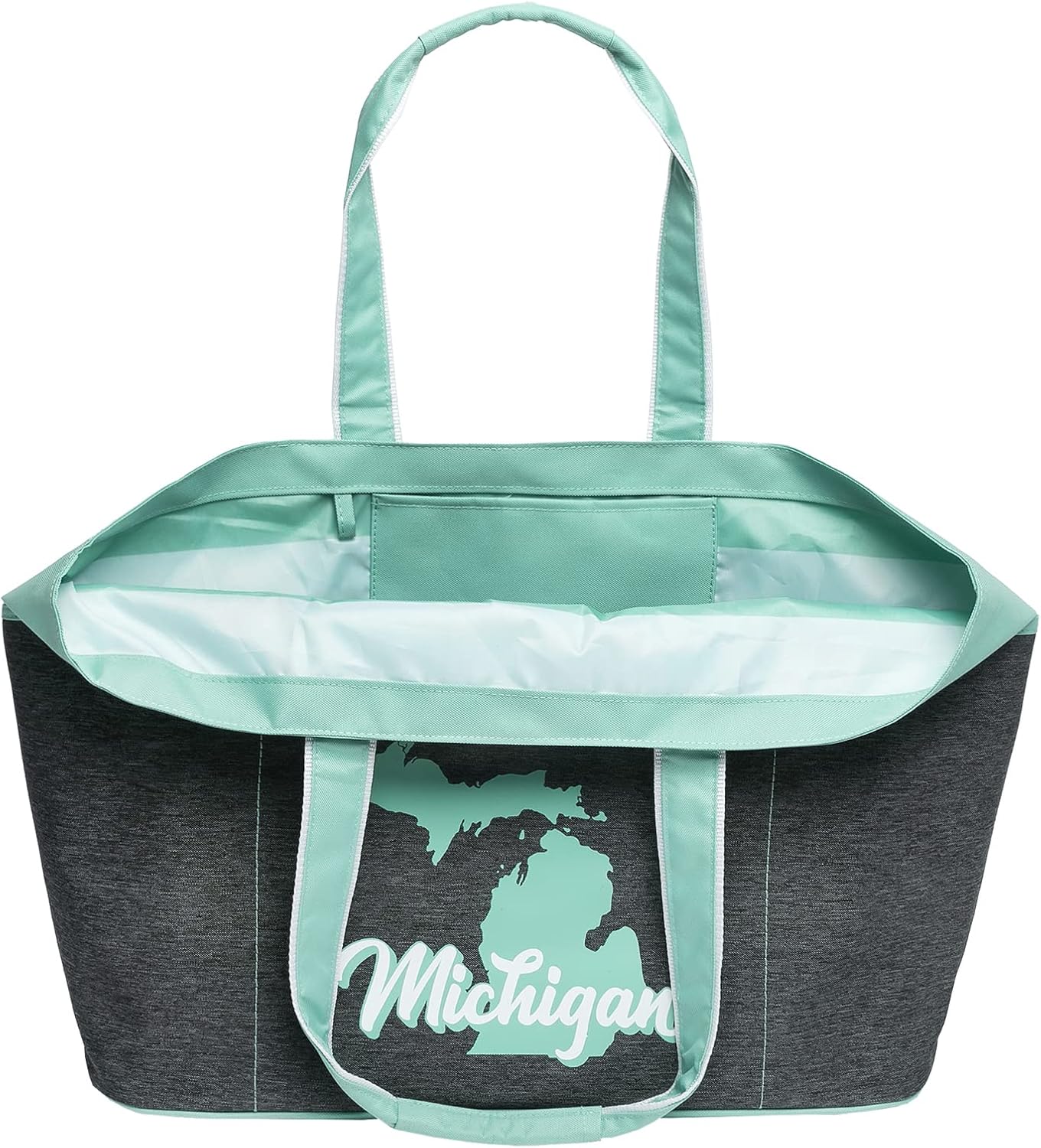 geckobrands Oversized Beach Tote – Large and Stylish Beach Bag with 4 Exterior Pockets and Zippered Internal Compartment