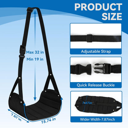 Foot Hammock for Plane Travel - 2 Pack Airplane Foot Hammock, Portable Foot Rest Leg Hammock for Airplane Travel, Adjustable Plane Footrest Foot Sling, Air Essentials for Long Flight