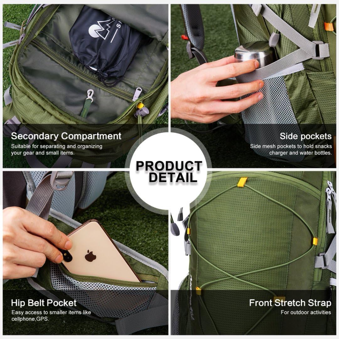 MOUNTAINTOP 25L/40L Hiking Backpack,Lightweight Travel Backpack for Men Women Outdoor Backpacking, Camping