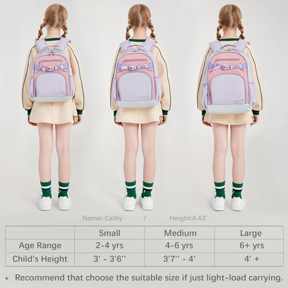 Cute Mini Toddler Backpacks for Girls 2-4 Little Kids Backpack preschool Bookbag (Purple Pink)