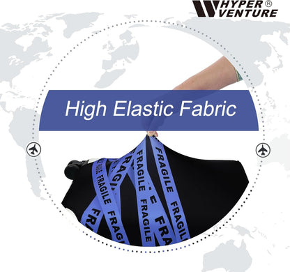 HYPER VENTURE Washable Luggage Cover - Fashion Suitcase Protector Fits 23-26 Inch Luggage (Fragile, M)