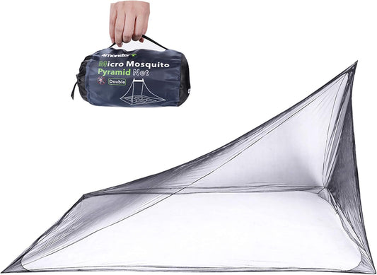 4Monster Camping Net with Carry Bag, Compact and Lightweight, Fits Bed,Sleeping Bags,Tent (Double)