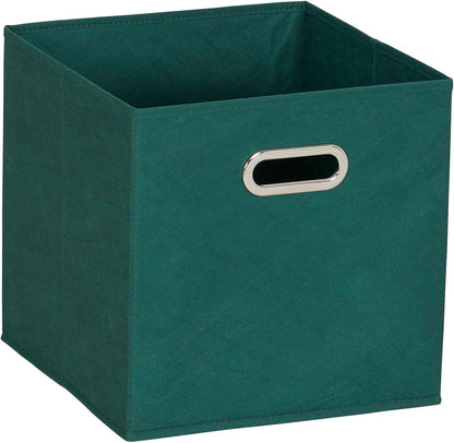 Household Essentials 6 ct Open Fabric Cube Storage Bins, Forest Green