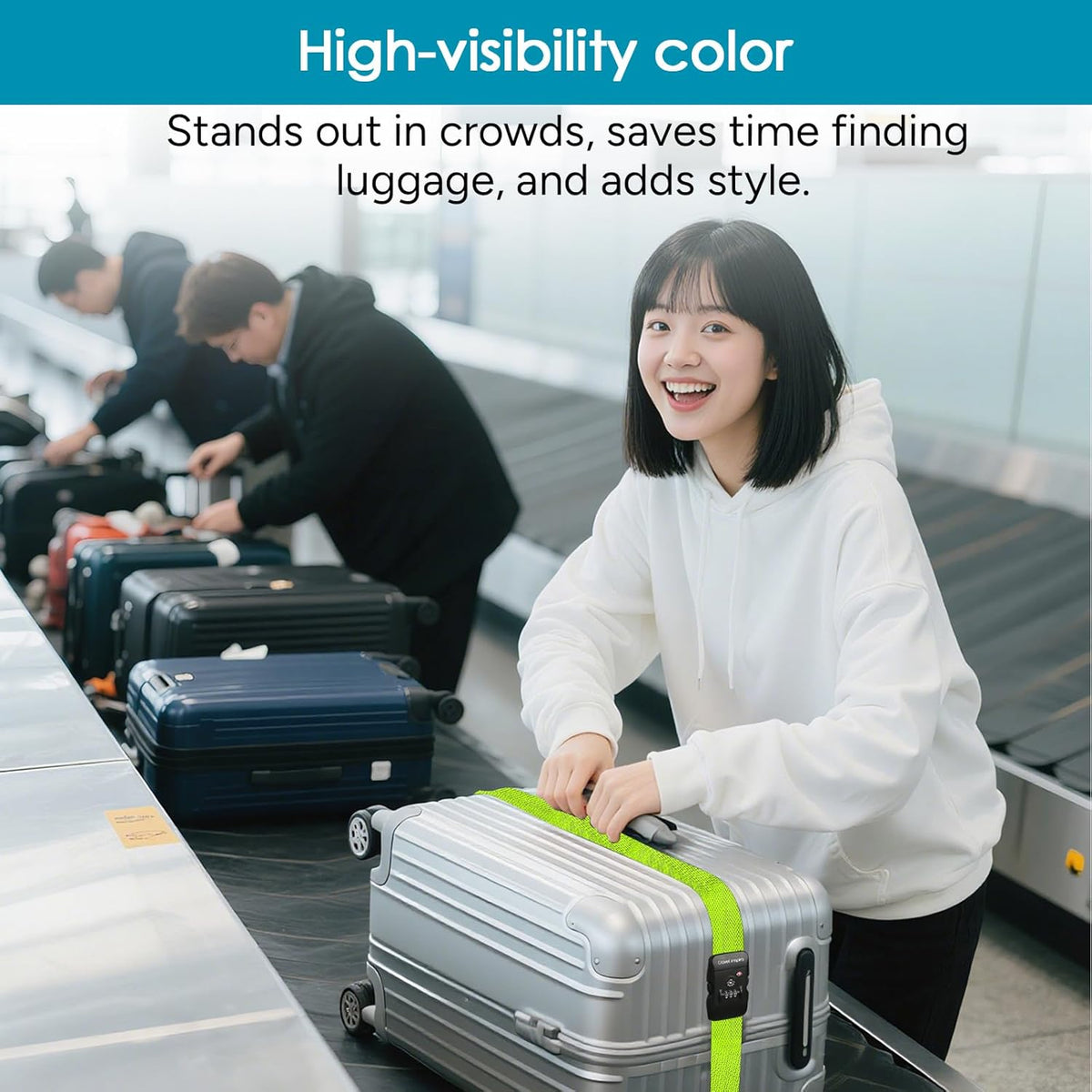 Travel Inspira Luggage Straps for Suitcases with TSA Lock, Protect Your Luggage Anti-Burst, High Visibility Color, Easy to Identify Luggage Adjustable Heavy Duty Belt for 20-32 Inch Suitcases