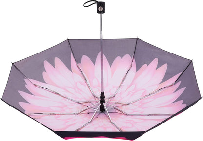 Goothdurs Automatic Mini Travel Windproof Umbrella Compact Auto Open/Close Small Lightweight Folding Rain Umbrellas for Women Men