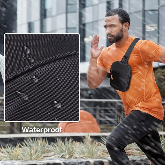 MJNUONE Mini Sling Bag for Men Outdoor Lightweight Small Crossbody Bag Women Casual Daily Bag Waterproof Chest Bag for Travel