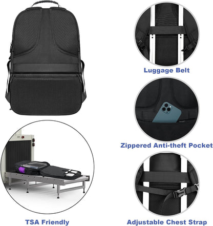 Z-MGKISS Extra Large Laptop Backpack, Water-Resistant 18.4-19 Inch Travel Backpack for Men & Women - Stylish Purple School Bag with USB Charging Port and Multiple Compartments