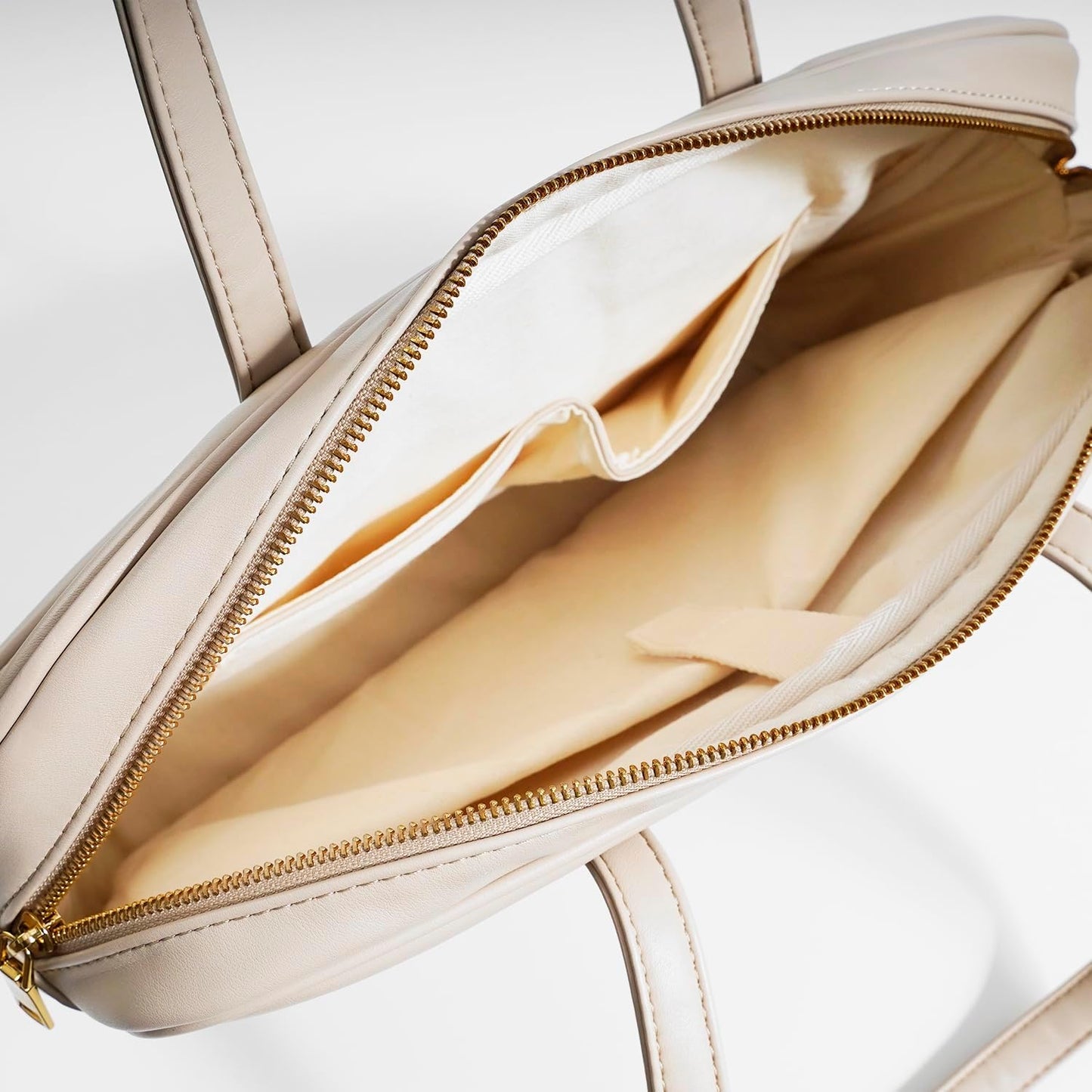 Laptop Tote for Men & Women 14Inch Computer Bags Briefcase Business Office Travel Work Handbag Carrying Bag with Large Front Pocket Color Khaki