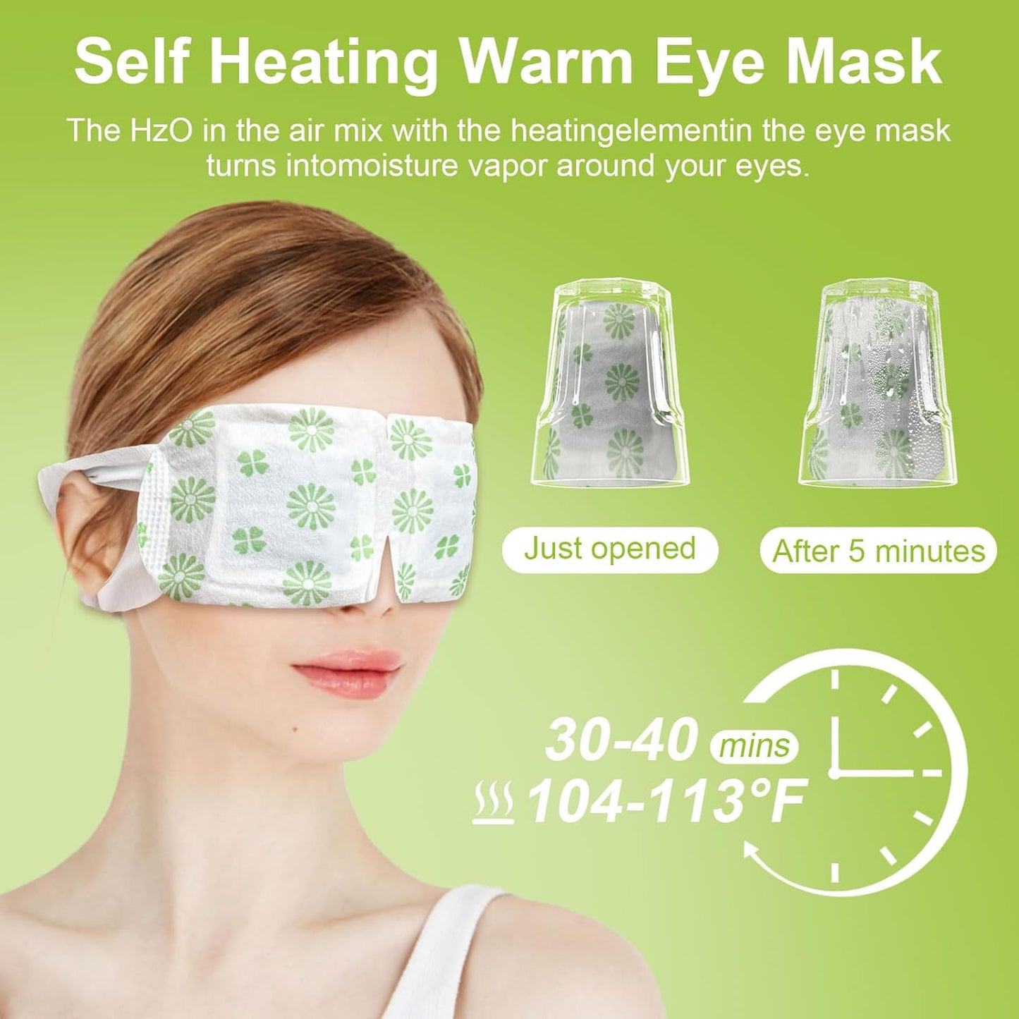 10 Packs Steam Eye Mask, Wormwood Steam Eye Masks Disposable, Self-Heating Relief Heated Eye Mask for Fatigue, Perfect for Home, Sleep, Spa & Travel