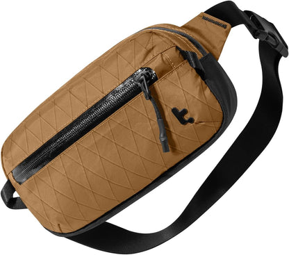 tomtoc 1.5L X-Pac Sling Bag with RFID Blocking, Crossbody Bag Minimalist Chest Shoulder Pack for Men/Women, Water-resistant Lightweight Casual Funny Pack for Travel, Daily Commute