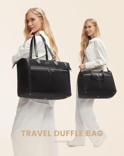 LOVEVOOK 4-in-1 Travel Weekender - Duffle, Carry On, Overnight & Toiletry Bag with Wet Pocket