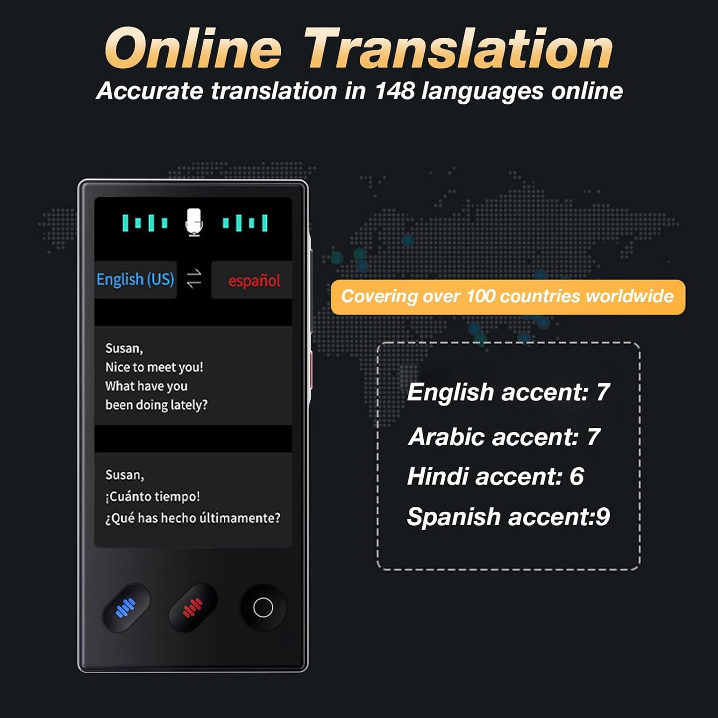 Language Translator Device 2025, AI & ChatGPT & No WiFi Needed, Real-Time Two Way Voice/Photo Translation, 148+ Languages Offline/Online, Portable for Business, Learning & Global Travel