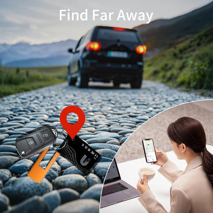 Wallet Tracker Card, Rechargeable Bluetooth Tracker with Apple Find My iOS Only Thin Wallet Finder GPS Tracker IP68 Waterproof Item Locator for Luggage, Keys, Bags, Passports and More