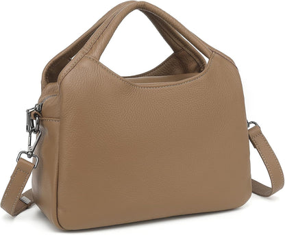 KOGTLA Genuine Leather Purses for Women, Crossbody Shoulder Bags with Top-Handle, Tote Satchel Handbags