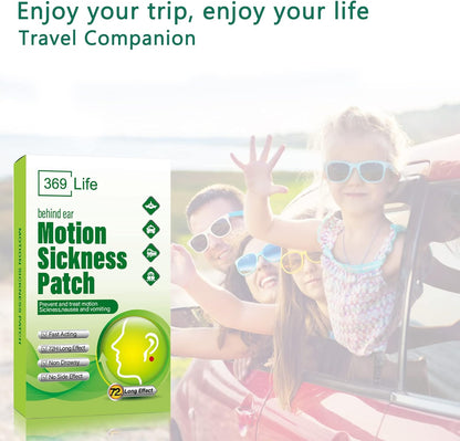 Motion Sickness Patches for Car and Boat Rides, Ships, Cruise and Airplane & Other Forms of Transport - Travel Essentials, for Adults and Kids (24 Count)