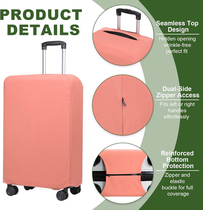 PATIKIL Luggage Cover, Suitcases Covers Elastic Carry on Cover Protector Washable Scratch-Resistant Fits 28-29 Inch Luggage for Travel Business Trips, Pink
