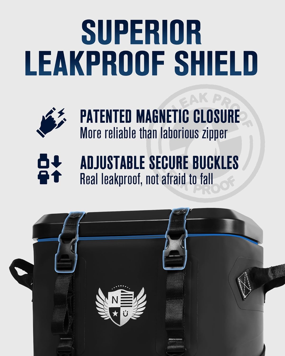 Magnetic Soft Cooler, Zipperless Soft Sided Cooler Bag for Men & Women, Insulated Backpack Coolers for Tailgating, Beach, Lunch, Picnic, Kayak