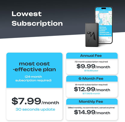 4G LTE GPS Tracker for Vehicles & Cars 90-Day Battery Life, Real-Time Tracking & Geo-Fencing Alerts, USA/Canada Coverage Multi Alerts with Car Tracker Design (Subscription Required)