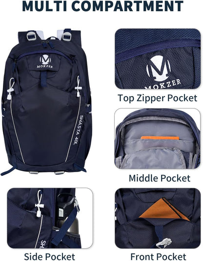 Hiking Backpack 40L Lightweight Waterproof Daypack for Men Women Outdoor Camping Mountaineering Trekking Travel Bag