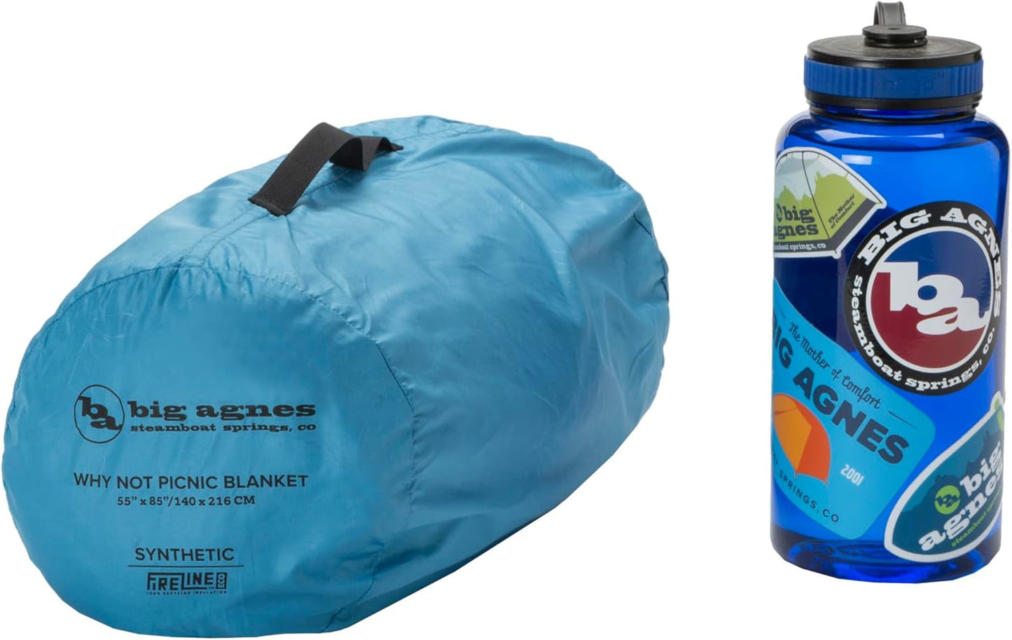 Big Agnes Why Not Picnic Blanket, 55x85 - Waterproof Outdoor Blanket with Insulation, Hidden Pocket & Stuff Sack for Camping, Beach, & Concerts