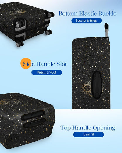 Slohif Luggage Cover for Suitcase Tsa Approved Protector - Luggage Sleeve Large Suit Case Cover Travel Stretch Baggage Case Protective Washable Fit 18-20 Inch Sun XS