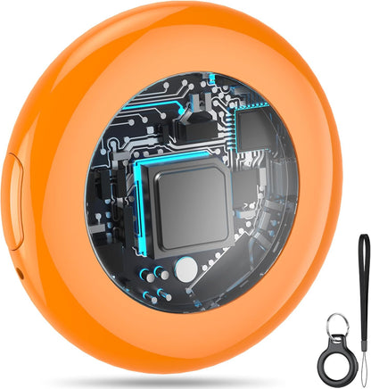 2025 New [Apple MFi Certified] (iOS Only) Air Tracker Tags-1 Pack, Bluetooth Tracker for Apple Find My, Replaceable Battery, Key Finder and Item Locator for Keys, Bags, Luggage, Wallet (Orange Pro)