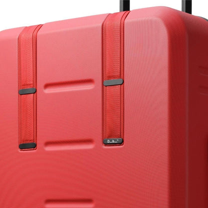 D_b_ Ramverk Carry-On 21 Inch Hardside Luggage, Compact Suitcase with Silent 360 Spinner Wheels, TSA Lock, Interior Laptop Compartment and Two Zipper Dividers, Red
