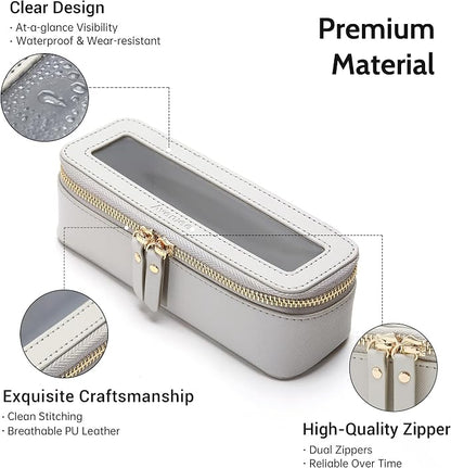 Aveniee Clear Makeup Brush Bag, Slim Brush Holder Cosmetic Case, Small Travel - Image 3