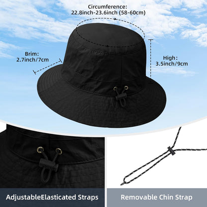 Durio Waterproof Bucket Hats for Woman UPF 50+ Sun Hat UV Protection Packable Rain Hats for Women Lightweight Hiking Hat