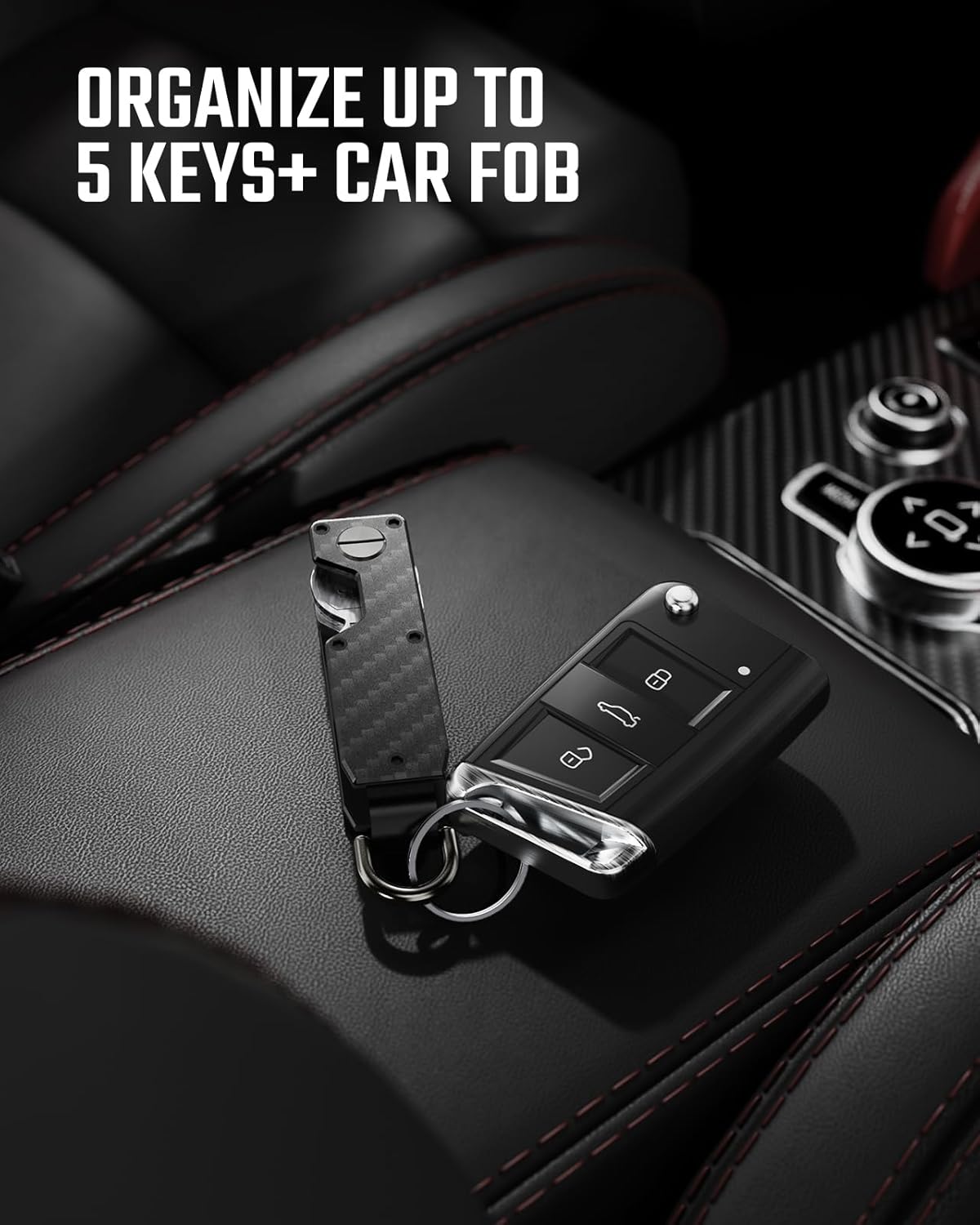 Key Organizer for Men Compact Key Holder Minimalist Key Case Metal Key Chain Key Holder for Keychain Secures 2-5 Keys