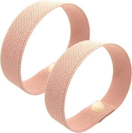 AcuBalance Motion Sickness Bracelets – Comfortable Waterproof Acupressure Band for Natural Nausea Relief, Ideal for Travel (Pair), Pink (Large 8)