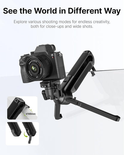 ULANZI TT38 Mini Tripod for Camera, One-Click Open Tabletop Camera Tripod Small Portable Stand with Uka F38 Quick Release, Travel Stand Compatible with DJI OSMO Pocket 3/OSMO 360/Insta360 x5/Sony