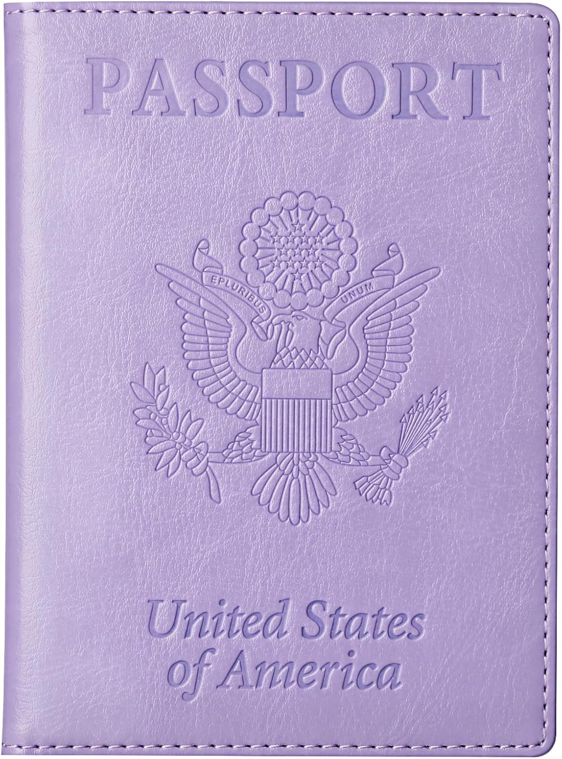 TIGARI Passport Holder for Travel Women Men, PU Leather Passport Wallet Cover Case Sleeve, Waterproof Protected Document Organizer, Family Vacation Plane Cruise Travel Essentials-Purple