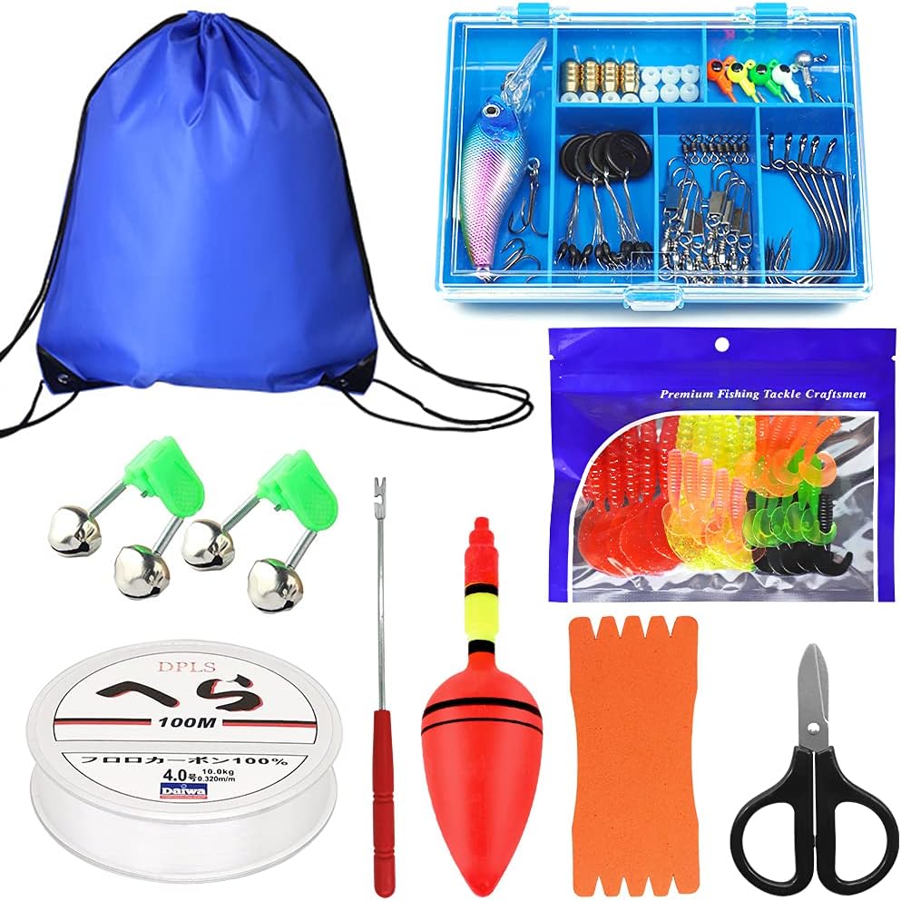 Kilitn Kids Fishing Rod, 1.5M 61Inch 4.92Ft Portable Telescopic Fishing Pole and Reel Combos and String with Fishing Line Full Kits, Youth Fishing Pole Fishing Gear for Kids, Boys, Girls, and Adults