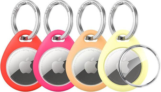 UNBREAKcable 4 Pack Holder for Apple AirTag Protective Case Waterproof TPU Shell by UNBREAKcable