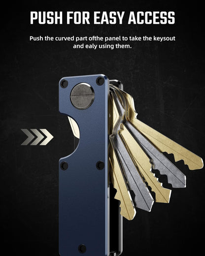 Key Organizer Compact Key Holder Metal Key Chain Minimalist key case key holder for keychain Secures 1-5 Keys