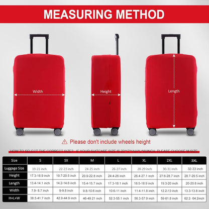 Travel Luggage Cover Suitcase Protector Scratch-Resistant Fit 19-31 Inch Suitcase, Not Included Suitcase (Red, S(19-21 inch))