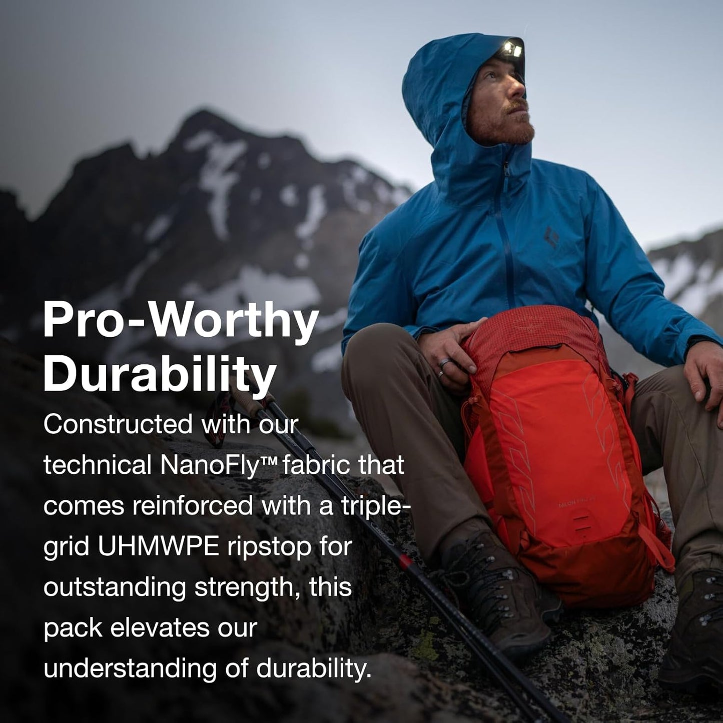 Osprey Talon Pro 20L Men's Hiking Backpack with Hipbelt, Mars Orange