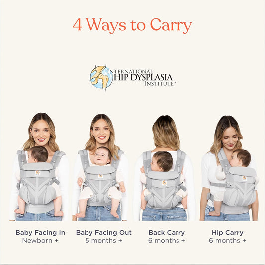 Ergobaby Omni Classic (formerly OMNI 360) All-Position Baby Carrier for Newborn to Toddler with Lumbar Support and Cool Air Mesh, 7-45 Pounds, Midnight Blue, One Size