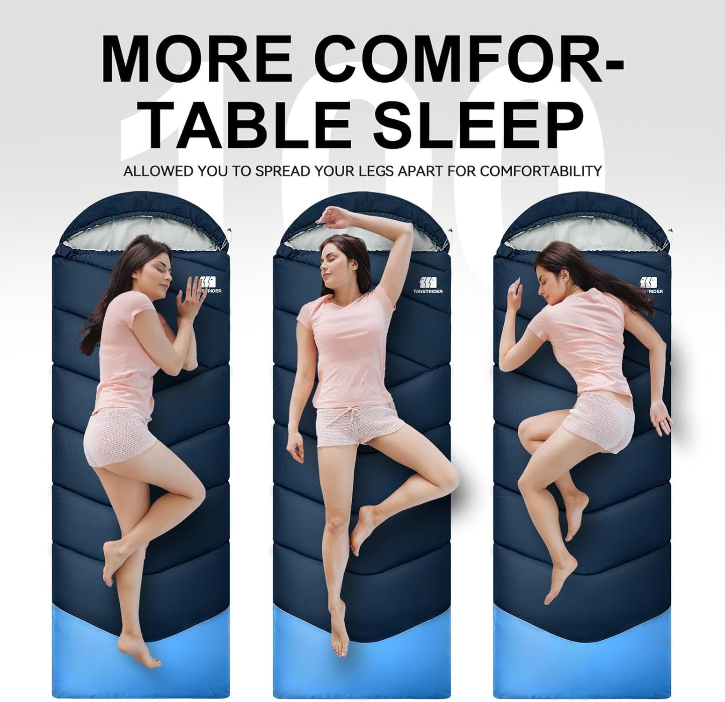 Sleeping Bags for Adults Cold Weather,Portable, Waterproof,Lightweight Sleeping Bag for Tall Girls Boys with Compression Sack for Warm Camping, Hiking, Outdoor & Indoor