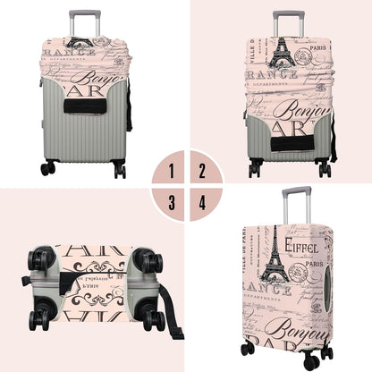 Travel Luggage Cover Suitcase Protector Fits 18-32 Inch Wheel Covers PatternedTravel Related Items Flower Luggage Protector Elastic M