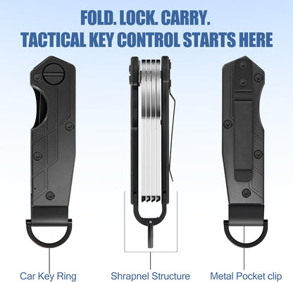 Key Organizer for Men Compact Key Holder Minimalist Key Case Metal Key Chain Key Holder for Keychain Secures 2-5 Keys