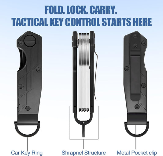 Key Organizer for Men Compact Key Holder Minimalist Key Case Metal Key Chain Key Holder for Keychain Secures 2-5 Keys