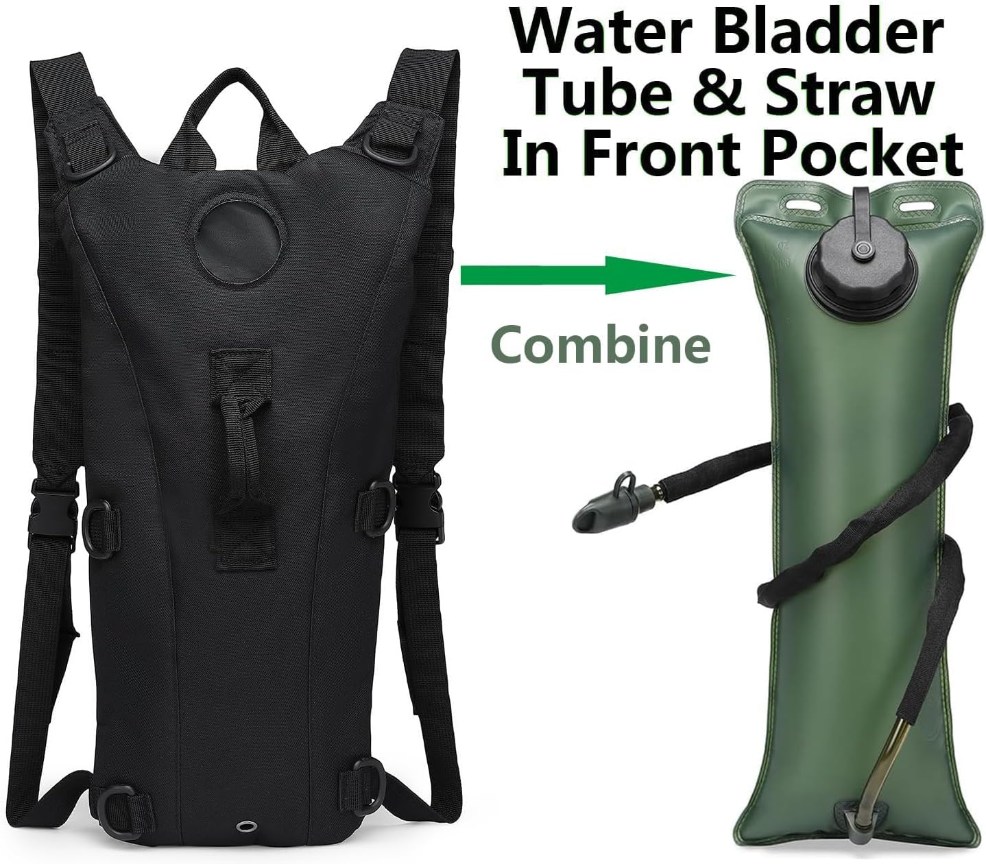 ATBP Running Hydration Vest Pack Tactical 3L Water Bladder Backpack Bag for Cycling Marathon Hiking Daypack Men & Women