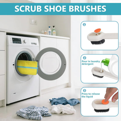 Shoe Washing Machine Bag - 2Pack Laundry Shoe Bag for Washer and Dryer, Reusable Shoe Cleaning Bag for All Shoe Sizes, 360° Deep Clean for Tennis Shoes, Sneakers, Includes 1 Brush (Yellow)