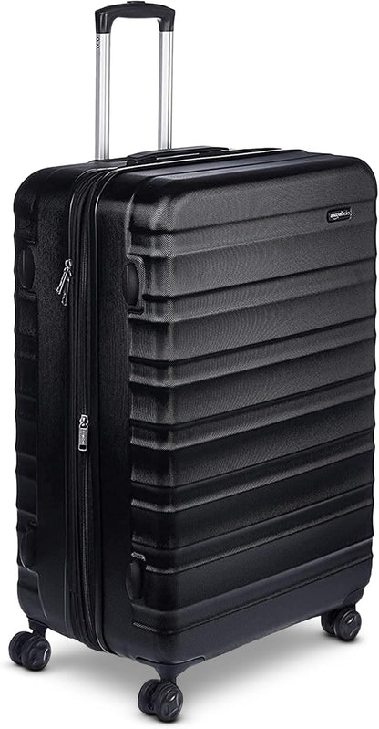 Amazon Basics 30" Hardside Large Checked Luggage, Hardshell Suitcase With Wheels, Expandable For Up to 15% More Space, With Scratch-Resistant Surface, Four Multi-directional Wheels, Black