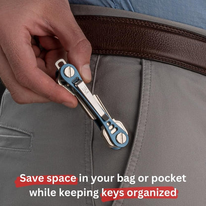 EM Premium Products Compact Key Holder - Pocket Key Organizer - 14 Keys Key Bar