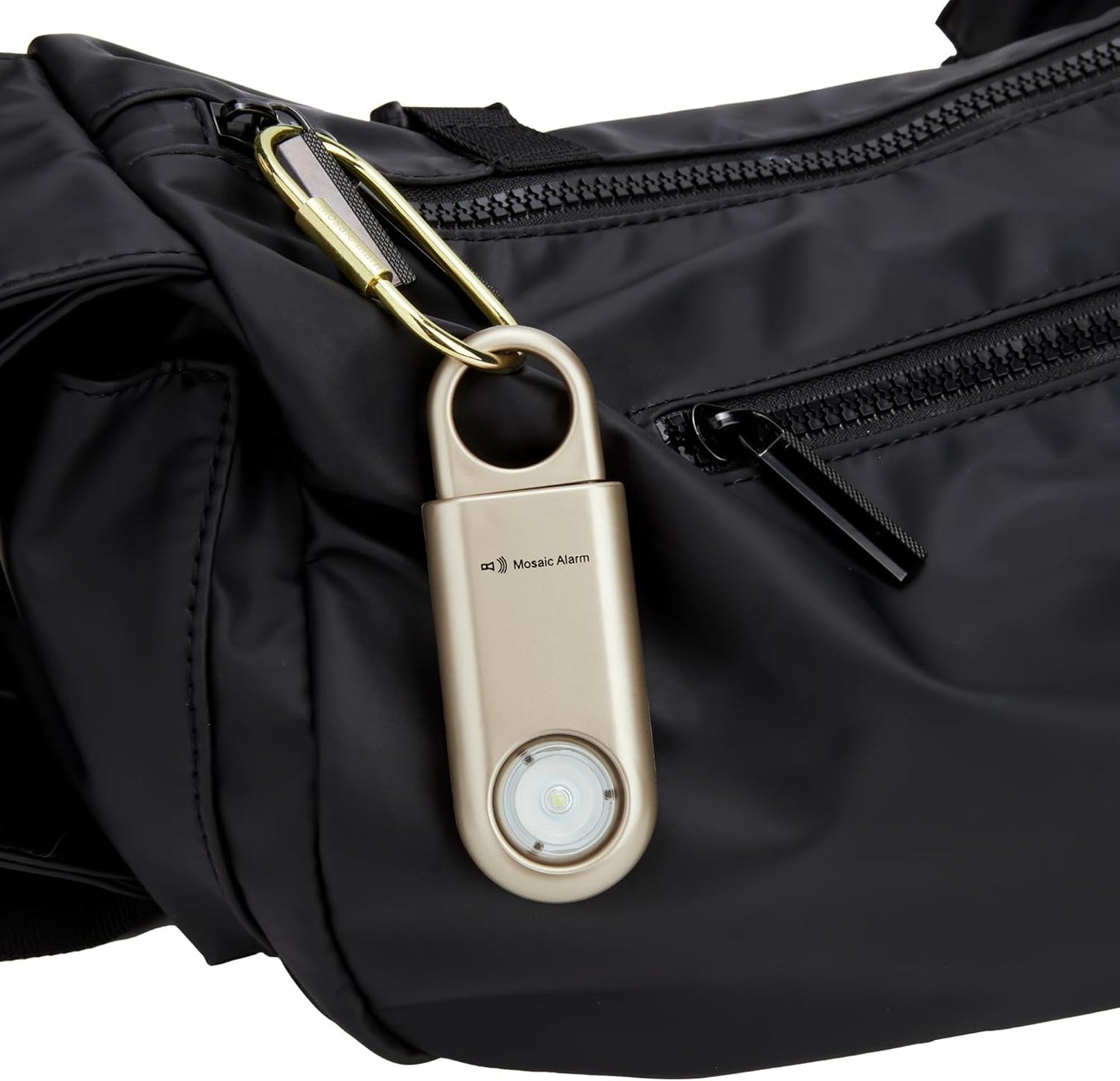 130dB Personal Safety Alarm Strobe Light. Loud Sound Keychain Siren with Carabiner for Women, School Children, Night Runners, Hiking. Bear Alarm Deterrent. SOS Emergency Self Defense Alerts. Gold