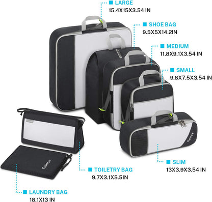 Compression Packing Cubes, Gonex Extensible Storage Mesh Bags Organizers